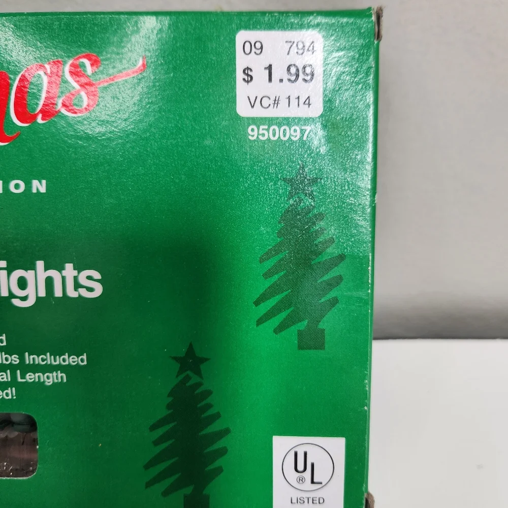 vintage christmas collection 50 super bright white lights new in orig box decor